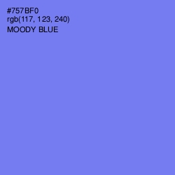 #757BF0 - Moody Blue Color Image