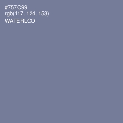 #757C99 - Waterloo  Color Image