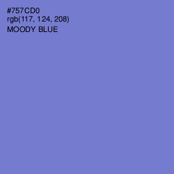 #757CD0 - Moody Blue Color Image