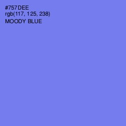 #757DEE - Moody Blue Color Image