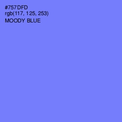 #757DFD - Moody Blue Color Image