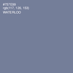 #757E99 - Waterloo  Color Image