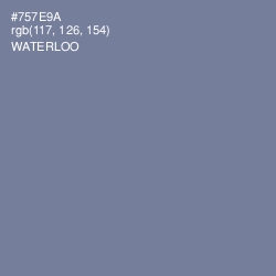 #757E9A - Waterloo  Color Image