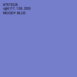 #757ECB - Moody Blue Color Image