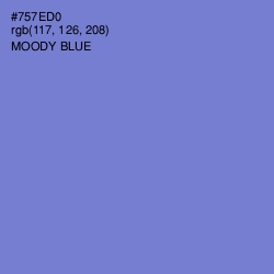 #757ED0 - Moody Blue Color Image