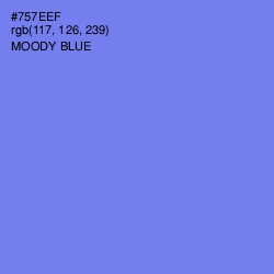 #757EEF - Moody Blue Color Image