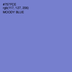 #757FCE - Moody Blue Color Image