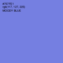 #757FE1 - Moody Blue Color Image