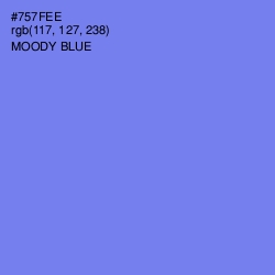 #757FEE - Moody Blue Color Image