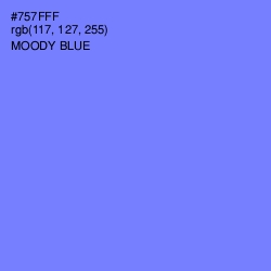 #757FFF - Moody Blue Color Image