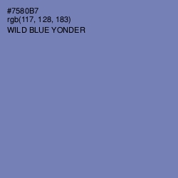 #7580B7 - Wild Blue Yonder Color Image
