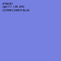 #7580E1 - Cornflower Blue Color Image