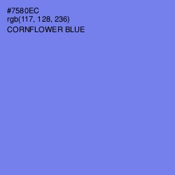 #7580EC - Cornflower Blue Color Image