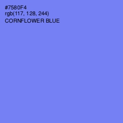 #7580F4 - Cornflower Blue Color Image