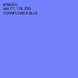 #7580FC - Cornflower Blue Color Image