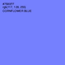 #7580FF - Cornflower Blue Color Image