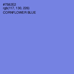 #7582E2 - Cornflower Blue Color Image