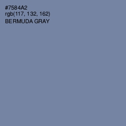 #7584A2 - Bermuda Gray Color Image