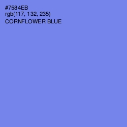 #7584EB - Cornflower Blue Color Image