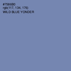 #7586B0 - Wild Blue Yonder Color Image