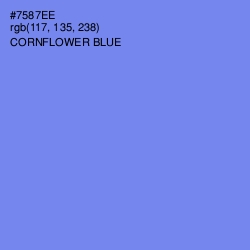 #7587EE - Cornflower Blue Color Image