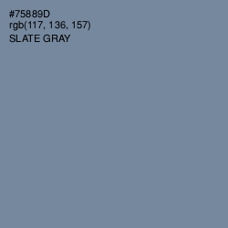 #75889D - Slate Gray Color Image