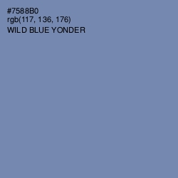 #7588B0 - Wild Blue Yonder Color Image