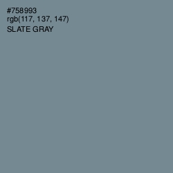 #758993 - Slate Gray Color Image