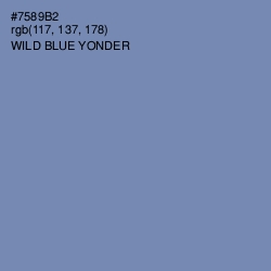 #7589B2 - Wild Blue Yonder Color Image