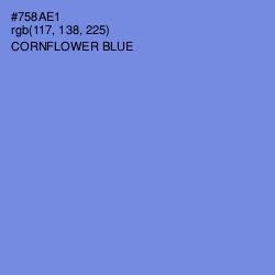 #758AE1 - Cornflower Blue Color Image