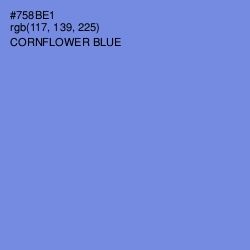 #758BE1 - Cornflower Blue Color Image
