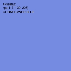 #758BE2 - Cornflower Blue Color Image