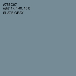 #758C97 - Slate Gray Color Image