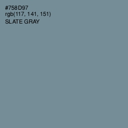 #758D97 - Slate Gray Color Image