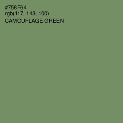 #758F64 - Camouflage Green Color Image