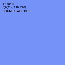 #7592F8 - Cornflower Blue Color Image