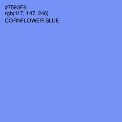 #7593F6 - Cornflower Blue Color Image