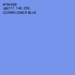 #7594EB - Cornflower Blue Color Image