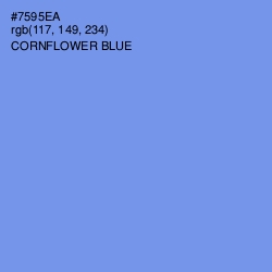 #7595EA - Cornflower Blue Color Image