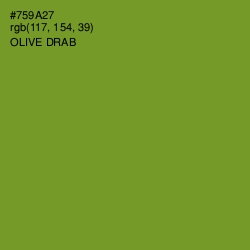 #759A27 - Olive Drab Color Image