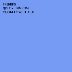 #759BF5 - Cornflower Blue Color Image