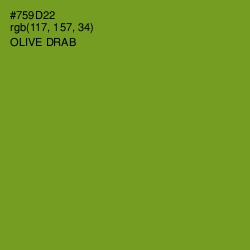 #759D22 - Olive Drab Color Image