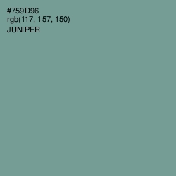 #759D96 - Juniper Color Image