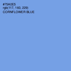 #75A0E5 - Cornflower Blue Color Image