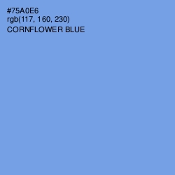 #75A0E6 - Cornflower Blue Color Image