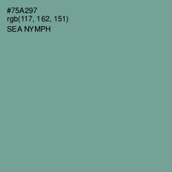 #75A297 - Sea Nymph Color Image
