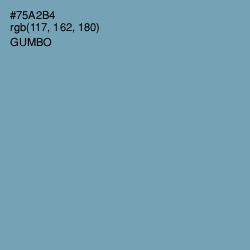 #75A2B4 - Gumbo Color Image