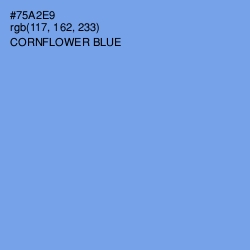 #75A2E9 - Cornflower Blue Color Image