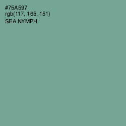 #75A597 - Sea Nymph Color Image