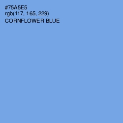 #75A5E5 - Cornflower Blue Color Image